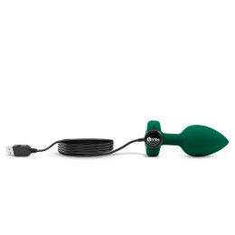B-Vibe Vibrating Jewel Plug M/L Emerald - wibrujący korek z pilotem