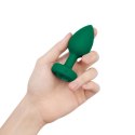 B-Vibe Vibrating Jewel Plug M/L Emerald - wibrujący korek z pilotem