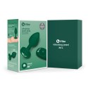 B-Vibe Vibrating Jewel Plug M/L Emerald - wibrujący korek z pilotem