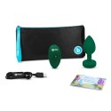 B-Vibe Vibrating Jewel Plug M/L Emerald - wibrujący korek z pilotem