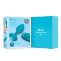 B-Vibe Vibrating Jewel Plug S/M Aquamarine - silikonowy, pilot, 15 trybow
