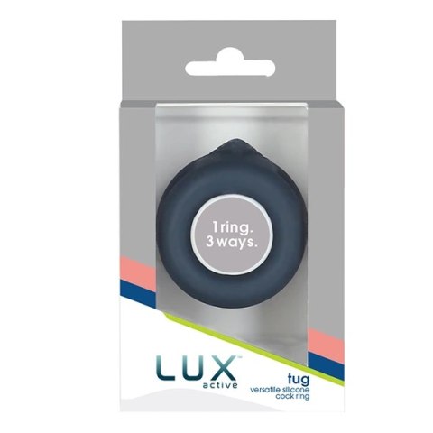Lux Active Tug silikonowy elastyczny pierścień wielofunkcyjny czarny Lux Active Tug silikonowy elastyczny pierścień wielofunkcyjny czarny