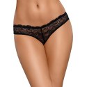 Obsessive Frivolla Panties L/XL koronkowe, elastyczne, czarne