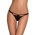 Obsessive Intensa Double Thong L/XL czarne koronka podwojne paski