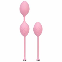 Pillow Talk Frisky Pink - progresywne kulki Kegla z silikonem i kryształkami