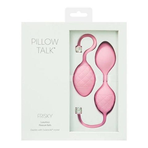 Pillow Talk Frisky Pink - progresywne kulki Kegla z silikonem i kryształkami Pillow Talk Frisky Pink - progresywne kulki Kegla z silikonem i kryształkami