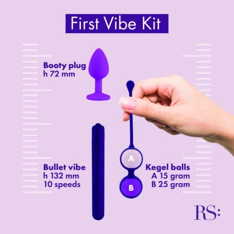 Rocks-Off RS Essentials First Vibe Kit - Zestaw startowy z kosmetyczką Rocks-Off RS Essentials First Vibe Kit - Zestaw startowy z kosmetyczką
