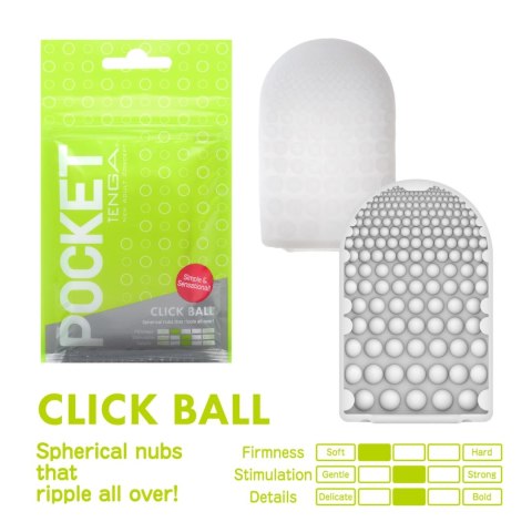 Tenga Pocket Click Ball - kompaktowa maszyna intymna z teksturą kulek Tenga Pocket Click Ball - kompaktowa maszyna intymna z teksturą kulek