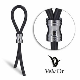 Velv'Or JBoa 304 regulowany pierścień intymny czarno-srebrny 13cm