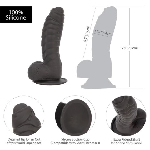 Addiction Ben Dong 18 cm Black - silikonowa anatomiczna forma, prążkowana Addiction Ben Dong 18 cm Black - silikonowa anatomiczna forma, prążkowana