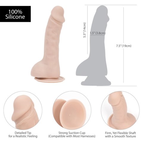 Addiction Brad Model 19 cm Beżowy - anatomiczny silikonowy model Addiction Brad Model 19 cm Beżowy - anatomiczny silikonowy model