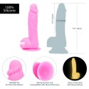 Addiction Brandon Model 19 cm Glow in the Dark Pink, silikonowy, przyssawka