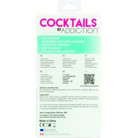 Addiction Cocktails Blue Lagoon 14 cm - Model silikonowy z przyssawką Addiction Cocktails Blue Lagoon 14 cm - Model silikonowy z przyssawką