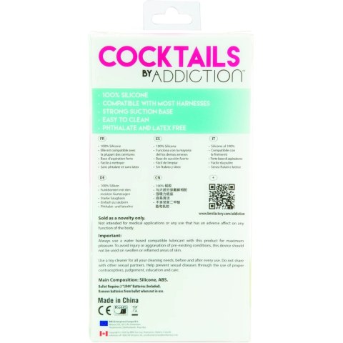 Addiction Cocktails Model Mint Mojito 14 cm silikon z przyssawką Addiction Cocktails Model Mint Mojito 14 cm silikon z przyssawką