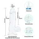 Addiction Crystal Addiction Clear 15 cm - przezroczysty model z przyssawką