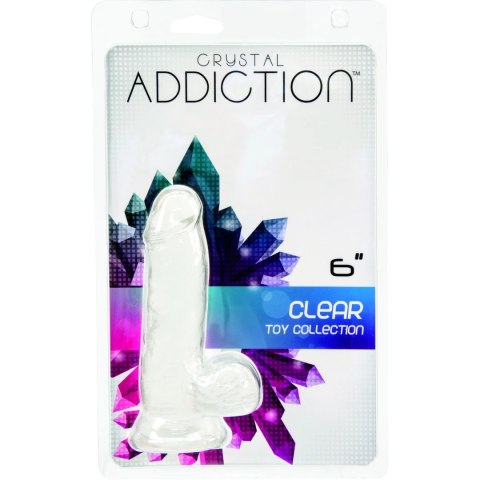 Addiction Crystal Addiction Clear 15 cm - przezroczysty model z przyssawką Addiction Crystal Addiction Clear 15 cm - przezroczysty model z przyssawką
