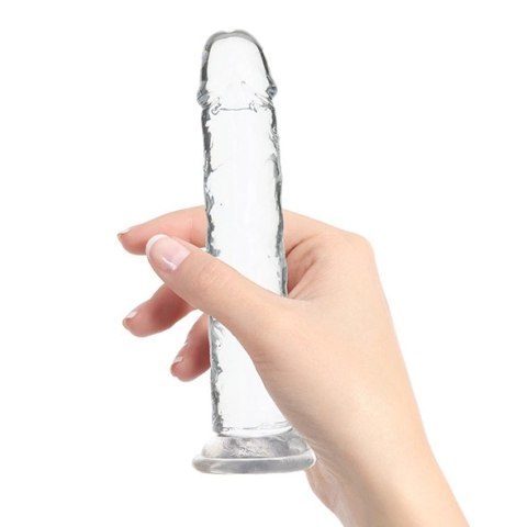 Addiction Crystal Addiction Vertical 18cm - Transparentny model TPE z przyssawką Addiction Crystal Addiction Vertical 18cm - Transparentny model TPE z przyssawką