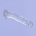 Addiction Crystal Addiction Vertical 18cm - Transparentny model TPE z przyssawką