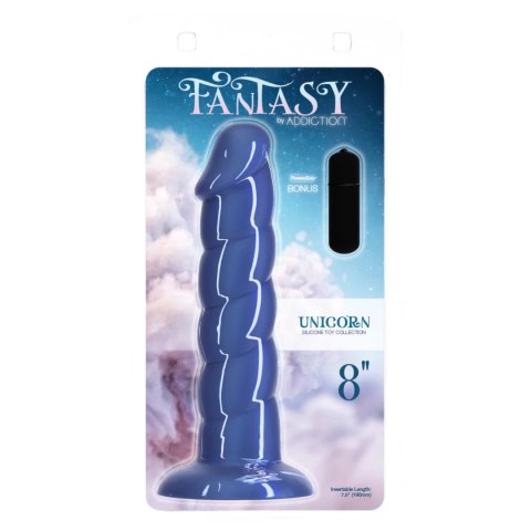 Addiction Fantasy Unicorn Blue 20 cm silikonowy model z przyssawką Addiction Fantasy Unicorn Blue 20 cm silikonowy model z przyssawką