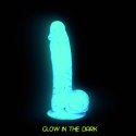 Addiction Luke Glow in the Dark Blue 19 cm - Model silikonowy z przyssawką