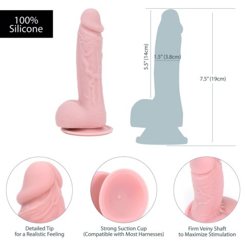 Addiction Mark Model 19 cm Beżowy - elastyczny model z przyssawką Addiction Mark Model 19 cm Beżowy - elastyczny model z przyssawką