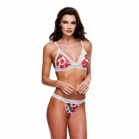 Baci White Floral & Lace Komplet bielizny z otwartymi plecami M/L Baci White Floral & Lace Komplet bielizny z otwartymi plecami M/L