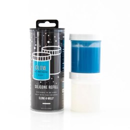 Clone A Willy Glow Blue - Uzupełniacz silikonowy świecący na niebiesko