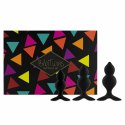 FeelzToys Bibi Twin Black komplet 3 anatomicznych zatyczek silikonowych
