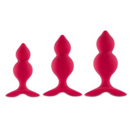 FeelzToys Bibi Twin Pink - Zestaw 3 silikonowych zatyczek, rożne rozmiary