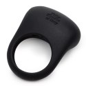 Fifty Shades of Grey Sensation - silikonowy pierścień wibrujący USB, czarny
