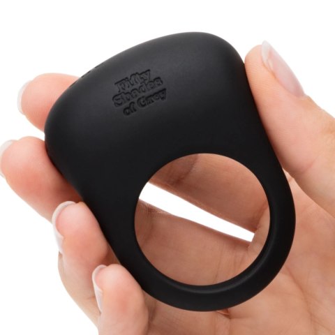Fifty Shades of Grey Sensation - silikonowy pierścień wibrujący USB, czarny Fifty Shades of Grey Sensation - silikonowy pierścień wibrujący USB, czarny