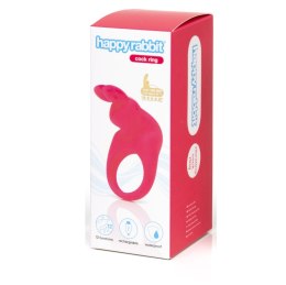 Happy Rabbit Pierścień Wibrujący Rożowy 12 Trybow USB Wodoodporny