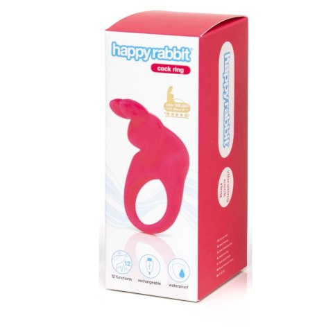 Happy Rabbit Pierścień Wibrujący Rożowy 12 Trybow USB Wodoodporny Happy Rabbit Pierścień Wibrujący Rożowy 12 Trybow USB Wodoodporny