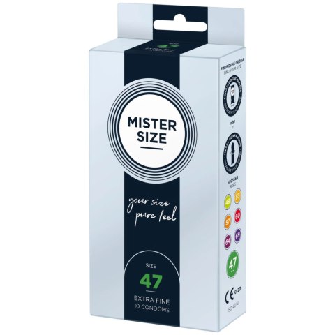 Mister Size 47 mm - precyzyjnie dopasowane prezerwatywy 10 sztuk Mister Size 47 mm - precyzyjnie dopasowane prezerwatywy 10 sztuk