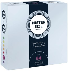 Mister Size 64 mm - prezerwatywy anatomiczne, 36 sztuk, duży rozmiar