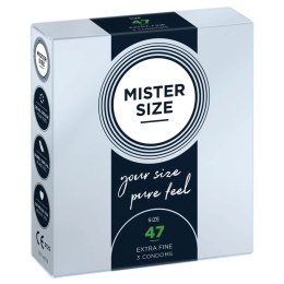 Mister Size Prezerwatywy 47 mm 3 sztuki - Dopasowany Komfort
