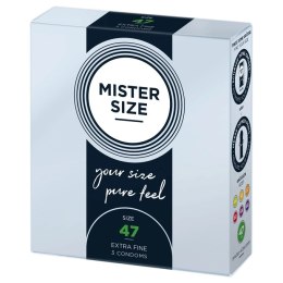 Mister Size Prezerwatywy 47 mm 3 sztuki - Dopasowany Komfort