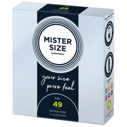 Mister Size Prezerwatywy 49 mm 3 sztuki - precyzyjne dopasowanie Mister Size Prezerwatywy 49 mm 3 sztuki - precyzyjne dopasowanie