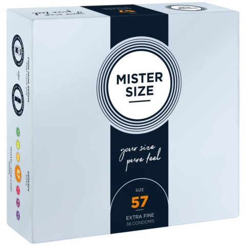 Mister Size Prezerwatywy 57 mm 36 sztuk - anatomiczny kształt, komfort Mister Size Prezerwatywy 57 mm 36 sztuk - anatomiczny kształt, komfort