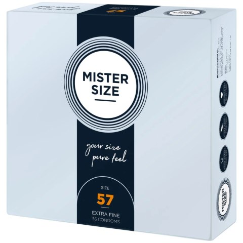 Mister Size Prezerwatywy 57 mm 36 sztuk - anatomiczny kształt, komfort Mister Size Prezerwatywy 57 mm 36 sztuk - anatomiczny kształt, komfort