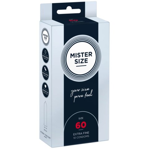 Mister Size Prezerwatywy 60 mm 10 szt. - Dopasowany rozmiar, komfort Mister Size Prezerwatywy 60 mm 10 szt. - Dopasowany rozmiar, komfort