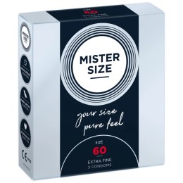 Mister Size Prezerwatywy 60 mm 3 sztuki - komfortowy rozmiar XL