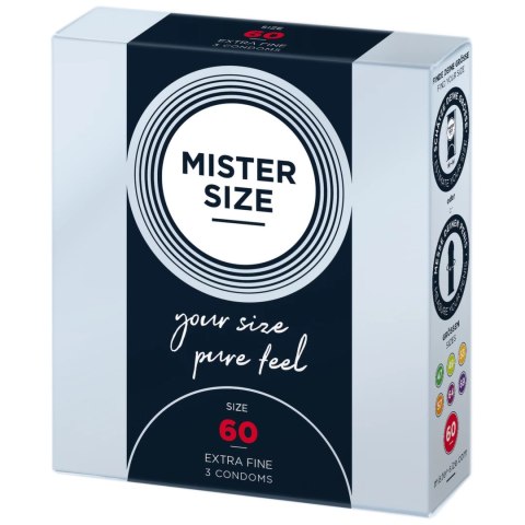 Mister Size Prezerwatywy 60 mm 3 sztuki - komfortowy rozmiar XL Mister Size Prezerwatywy 60 mm 3 sztuki - komfortowy rozmiar XL