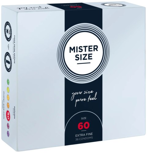 Mister Size Prezerwatywy 60 mm 36 szt. - Precyzyjne Dopasowanie Mister Size Prezerwatywy 60 mm 36 szt. - Precyzyjne Dopasowanie