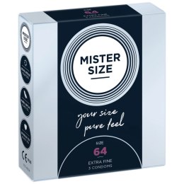 Mister Size Prezerwatywy 64 mm 3 szt. - indywidualny rozmiar, komfort