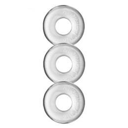 Oxballs Ringer Do-Nut 1 3-pack Clear - Wytrzymałe pierścienie FLEX-TPR