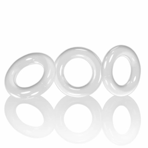 Oxballs Willy Rings 3-pack - Białe elastyczne pierścienie, rozmiar uniwersalny Oxballs Willy Rings 3-pack - Białe elastyczne pierścienie, rozmiar uniwersalny