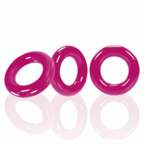 Oxballs Willy Rings 3-pack Pierścienie elastyczne Hot Pink 3 rozmiary