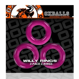 Oxballs Willy Rings 3-pack Pierścienie elastyczne Hot Pink 3 rozmiary