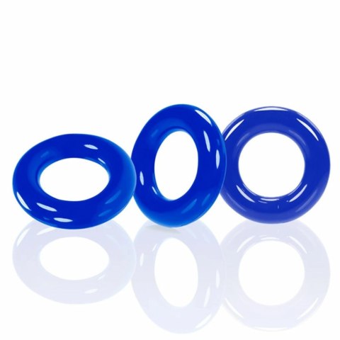 Oxballs Willy Rings Police Blue zestaw 3 elastycznych pierścieni 3,2 cm Oxballs Willy Rings Police Blue zestaw 3 elastycznych pierścieni 3,2 cm